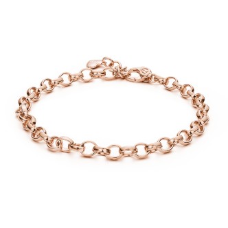 1 - Bracciale base Rosato catena forzatina RZB016 Argento 925 collezione Storie