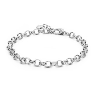 1 - Bracciale base Rosato catena forzatina RZB015 Argento 925 collezione Storie