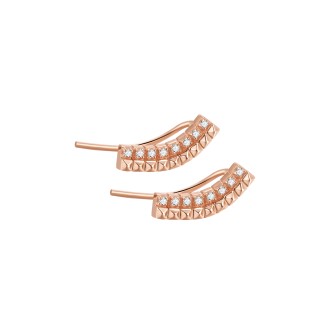 1 - Cubic Rosato Stud Earrings with Zircons RZO041 Pink 925 Silver