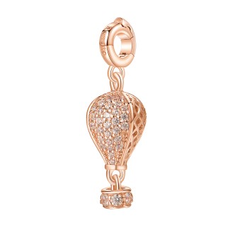 1 - Charm Mongolfiera Rosato Argento 925 con zirconi RZ028