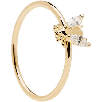 1 - Fly ring PD Paola Buzz Gold AN01-218-14 925 silver with zircons