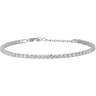 1 - Mabina women's tennis bracelet 925 silver with zircons 533285