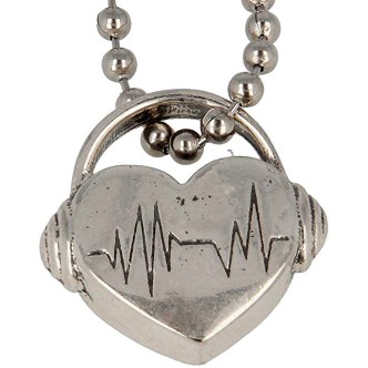 1 - Pietro Ferrante Necklace CA2973 Heart with bronze headphones Pesky collection