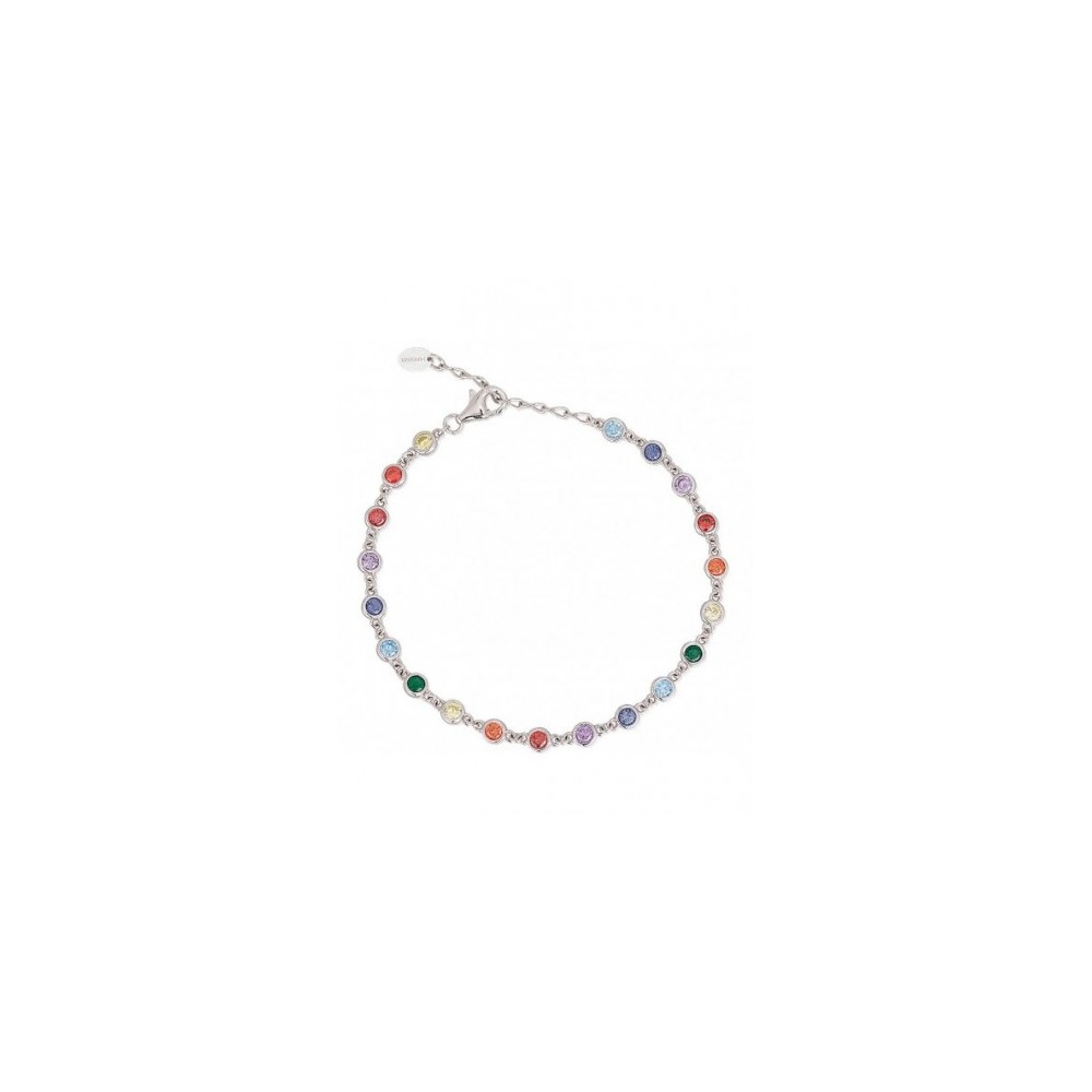 1 - Bracciale zirconi multicolor donna Mabina 533332 Argento 925