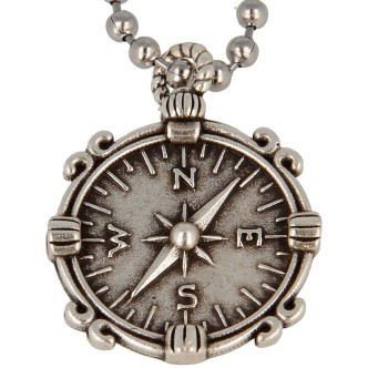 1 - Necklace Pietro Ferrante CA3007 Pendant with Bronze Compass Pesky collection