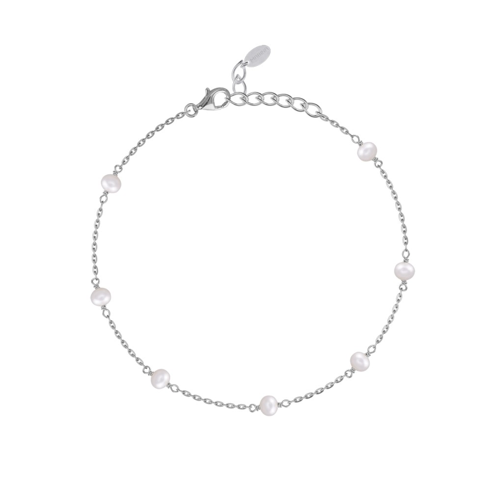 1 - Anklet with pearls Mabina woman 533385 Silver 925