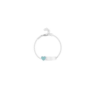 1 - Little girl blue heart bracelet with 925 silver Mabina plate 533393