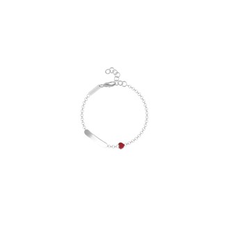 1 - Bracciale bambina cuore con targhetta Mabina Argento 925 533401