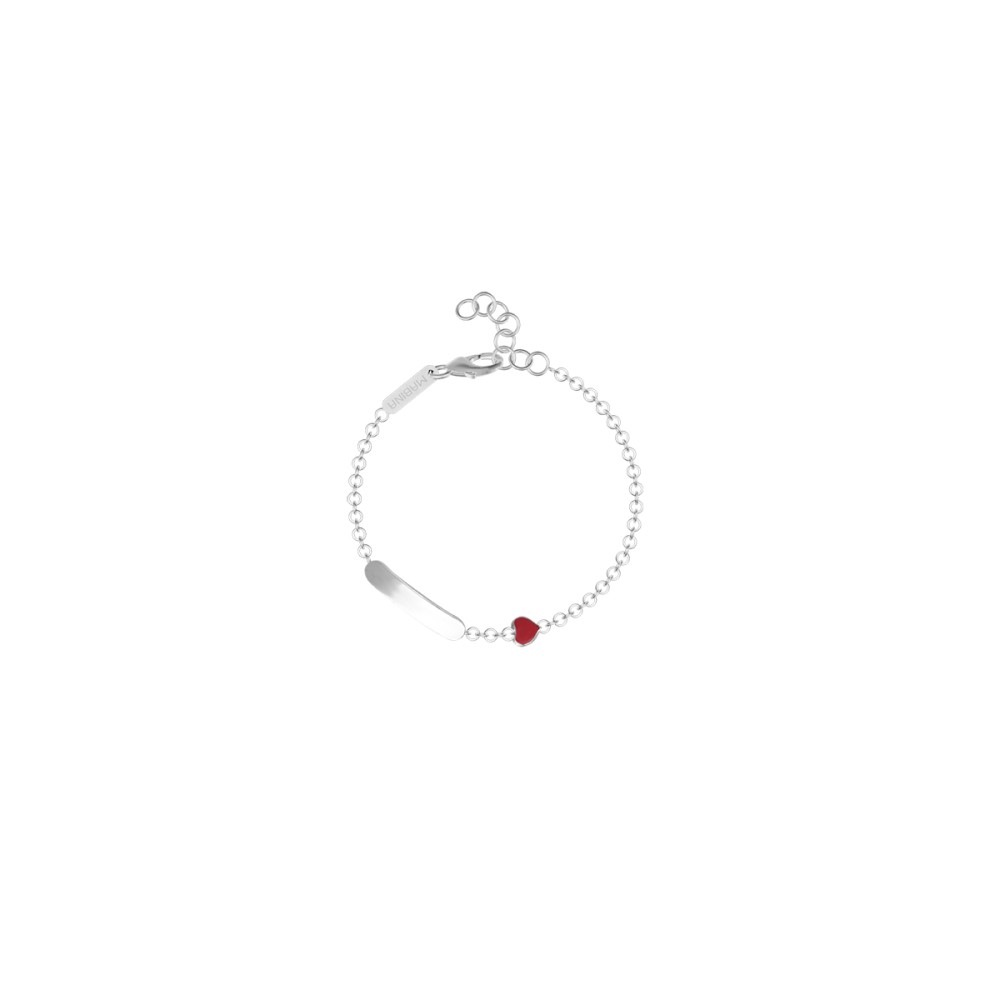 1 - Bracciale bambina cuore con targhetta Mabina Argento 925 533401