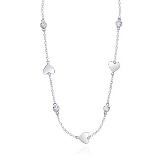 1 - Collana cuori e punti luce Mabina donna Argento 925 553216