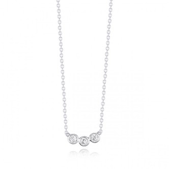 1 - Mabina women's trilogy necklace with zircons 553262 925 silver