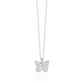 1 - Collana farfalla con zirconi donna Mabina 533299 Argento 925