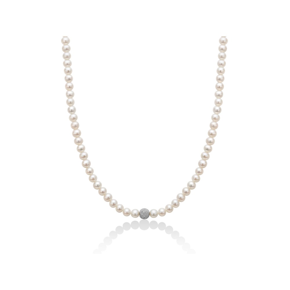 1 - Collana perle bianche Miluna Oro Bianco 18Kt PCL1834V