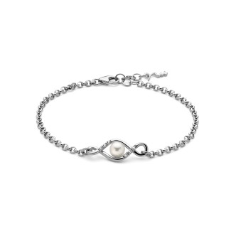 1 - Pearls and Topaz Bracelet PBR3247B 925 Silver