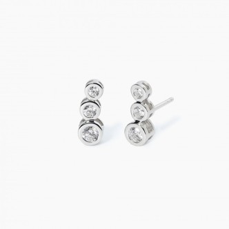 1 - Mabina woman earrings 3 light points 563247 silver