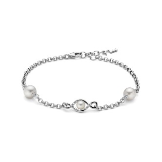 1 - Bracciale Miluna Infinito perle e Topazi PBR3248B Argento 925