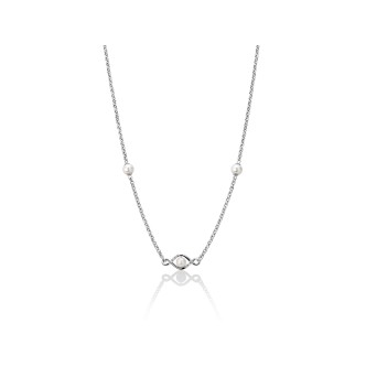 1 - Miluna Infinity necklace with pearls and Topazes PCL6165B Silver 925