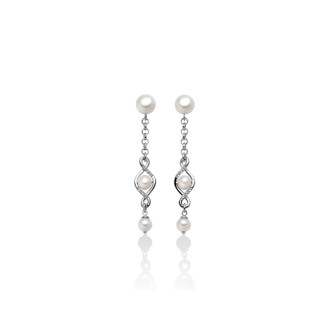 1 - Miluna Infinito earrings with pearls and Topazes PER2532B 925 silver