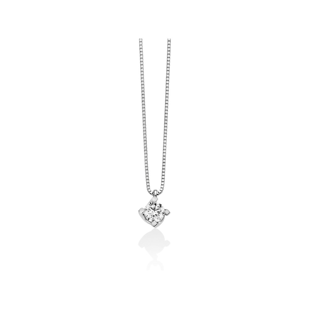 1 - Collana donna Punto Luce Miluna Oro Bianco con diamanti CLD5065-030G7