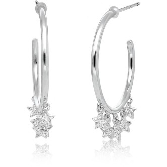 1 - Woman earrings Mabina silver star pendants 563352