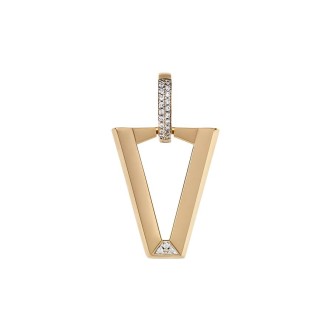 1 - Monorecchino Valentina Ferragni dorato Argento 925 con zirconi DVF-OR-LU1 Uali Gold