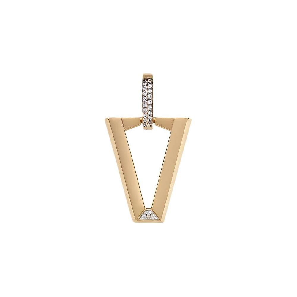 1 - Valentina Ferragni golden earring 925 silver with zircons DVF-OR-LU1 Uali Gold