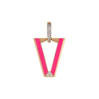 1 - Single earring Valentina Ferragni Fuchsia 925 silver with zircons DVF-OR-LU2 Uali Fuchsia