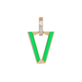 1 - Monorecchino Valentina Ferragni Verde Argento 925 con zirconi DVF-OR-LU5 Uali Verde