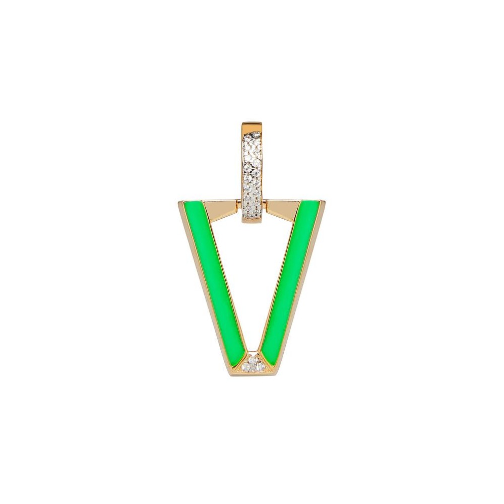 1 - Single earring Valentina Ferragni Green 925 silver with zircons DVF-OR-LU5 Uali Green