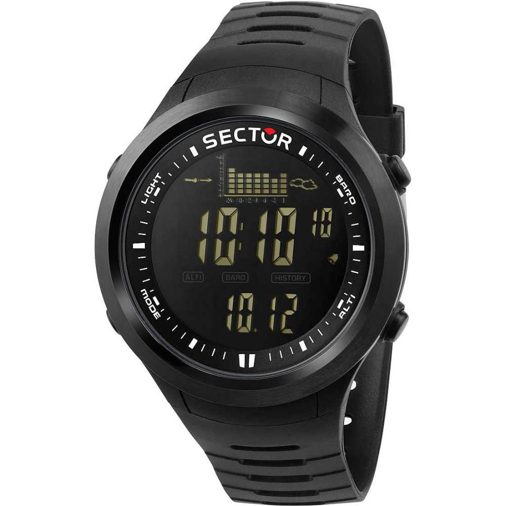 1 - Sector digital watch black EX-30 silicone R3251542001