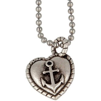 1 - Pietro Ferrante Necklace CA2994 heart with bronze Anchor Pesky collection