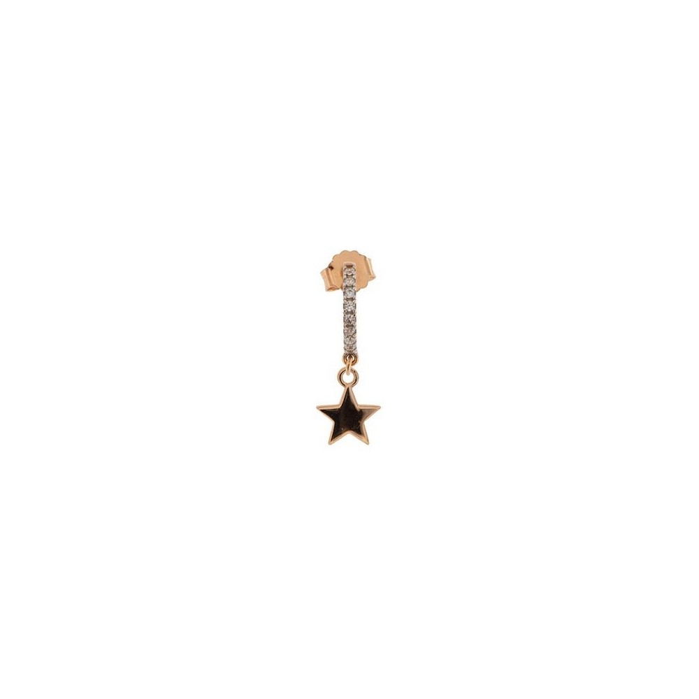 1 - Single earring Stella Rue Des Mille rosé ORZ-FA STE with zircons