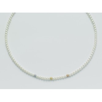 1 - Miluna necklace white gold woman with white pearls PCL1701V