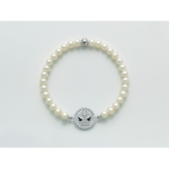 1 - Angel bracelet for woman Miluna Silver 925 with white pearls and topazes PBR2985-TPZ