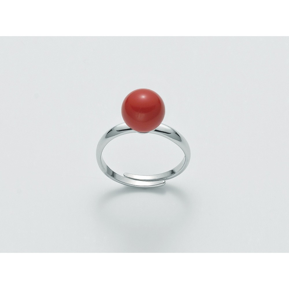 1 - Miluna red coral woman ring Silver 925 LID3310