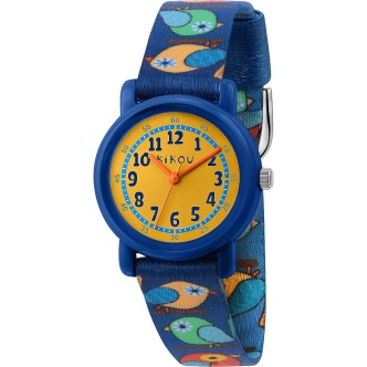 1 - Kikou Cartoon blue nylon time only watch R4551104001