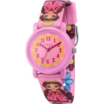 1 - Princess Kikou girl time only watch Cartoon pink Nylon R4551104501