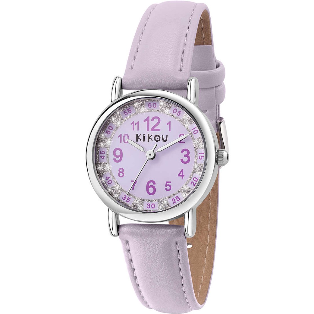 1 - Lilac girl time only watch Kikou Mademoiselle leather R4551105502