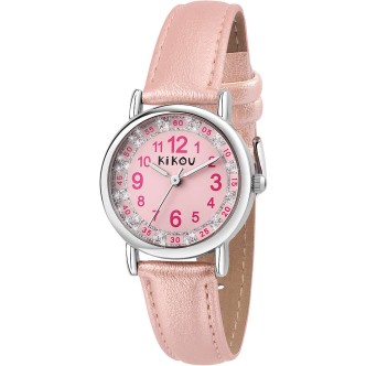 1 - Orologio solo tempo bambina Rosa Kikou Mademoiselle pelle R4551105504