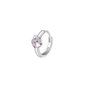 1 - Orecchino cerchietto coccinella donna Rosato RZO058R Argento 925 Storie