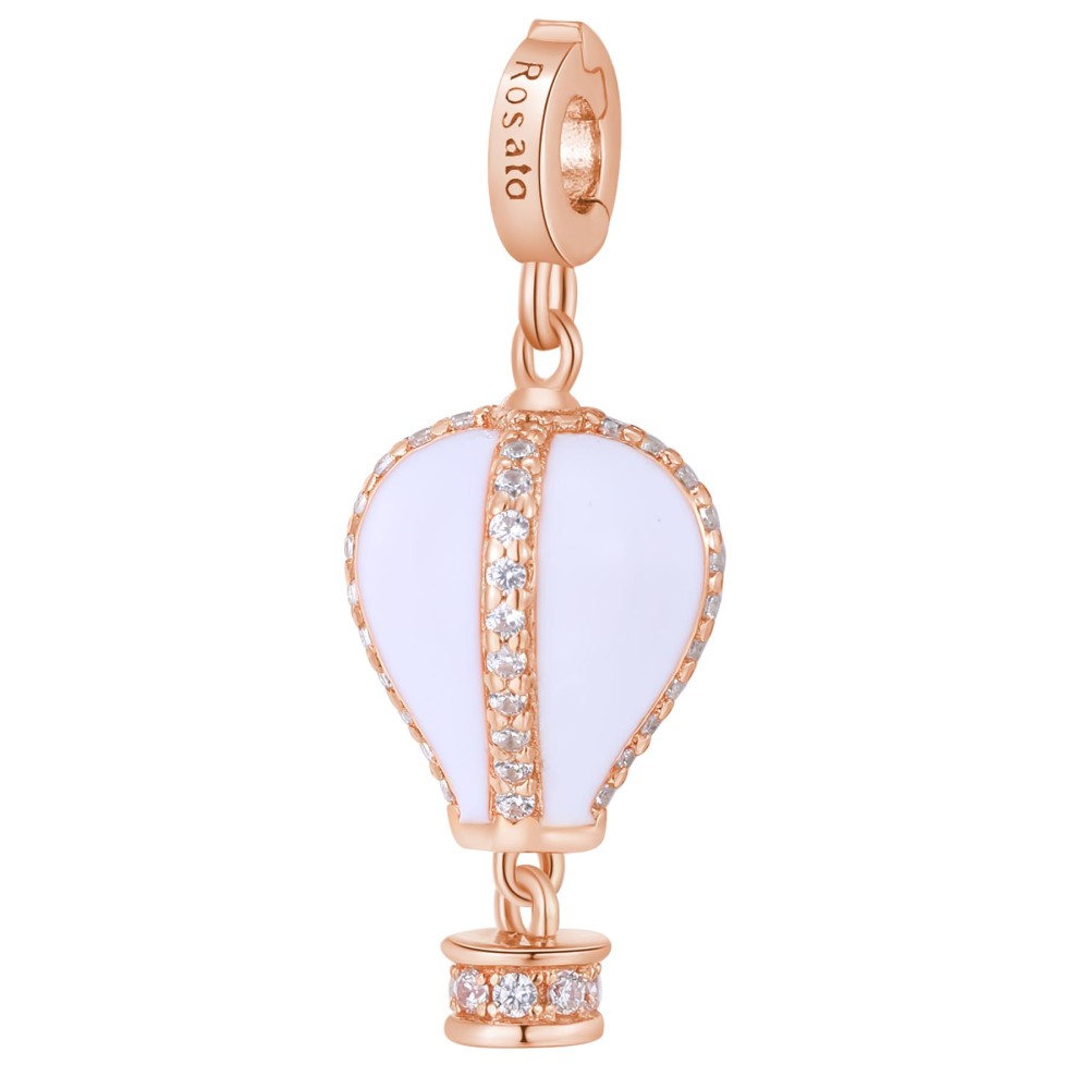 1 - Hot-air balloon pendant rosè Rosato RZ187 925 silver with zircons