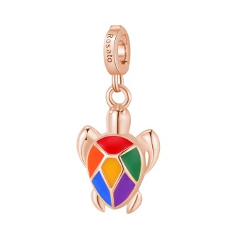 1 - Pendant turtle Rosato RZLE041 multicolor 925 silver cubic zirconia