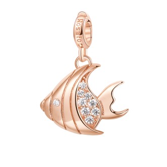 1 - Pendant Rosato rosé fish RZ043 925 sterling silver with cubic zirconia