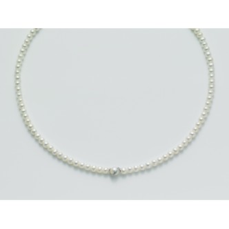 1 - Collana Miluna donna perle bianche Oro bianco 18Kt PCL1835V