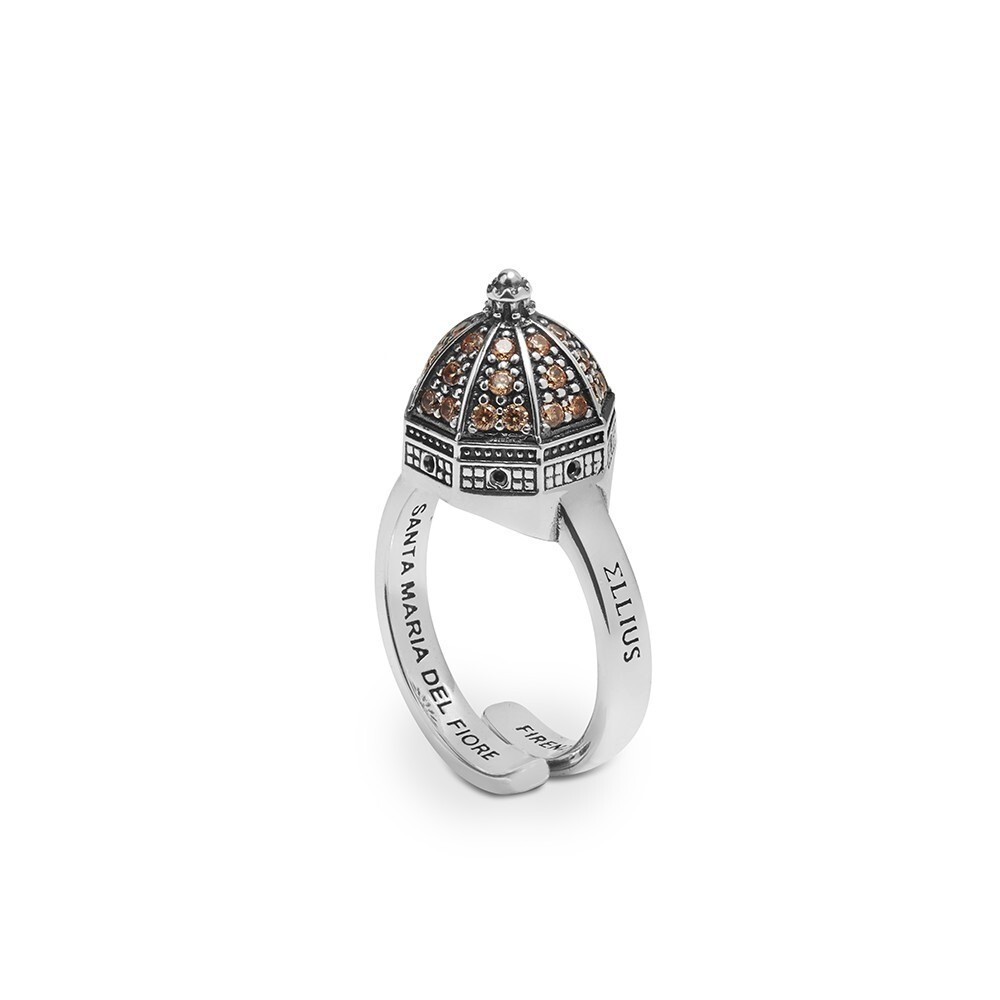 1 - Anello donna Cupola Santa Maria del Fiore Firenze Ellius Argento 925 R374/14/RV/PF mis. 14