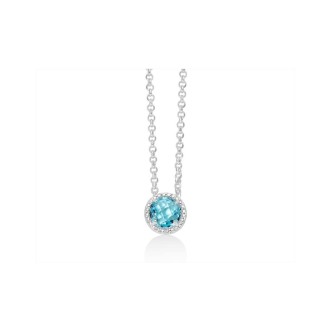 1 - Miluna Blue Topaz Woman Necklace 925 Silver The Gems of Heaven CLD4362