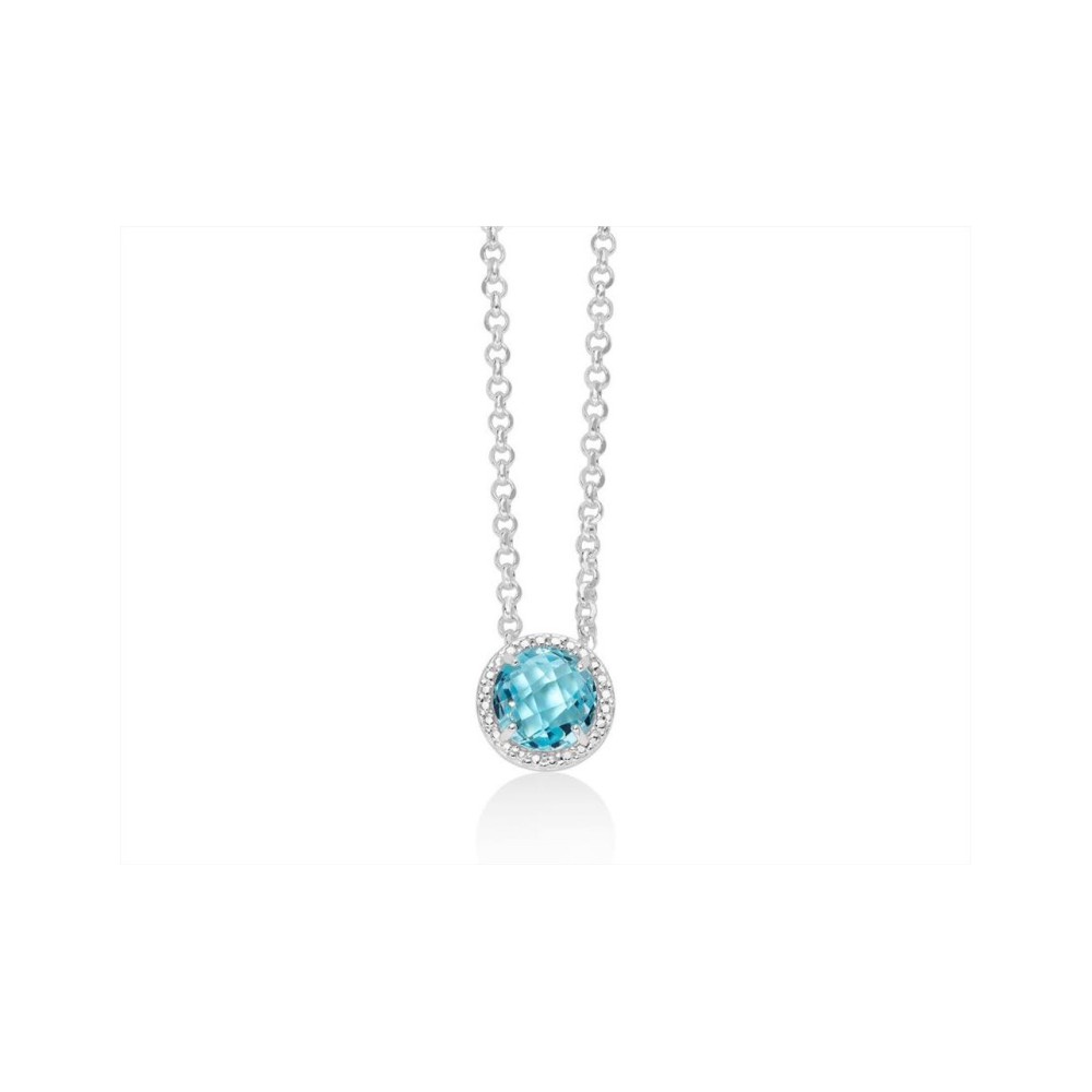 1 - Miluna Blue Topaz Woman Necklace 925 Silver The Gems of Heaven CLD4362