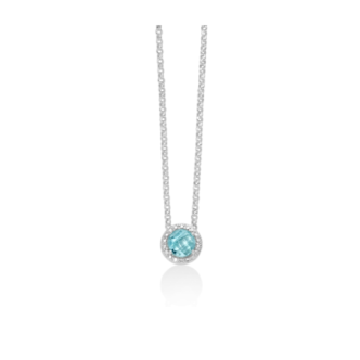 1 - Collana donna Miluna Topazio azzurro Argento 925 Le Gemme del Cielo CLD4368