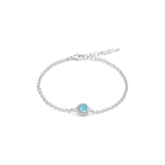 1 - Bracciale donna cuore Miluna Topazio azzurro Argento 925 Le Gemme del Cielo BRD933