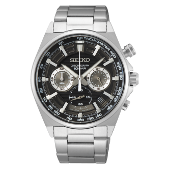 1 - Seiko Chronograph black men's watch SSB397P1 steel